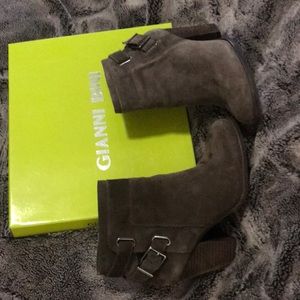 Genuine leather brown boots